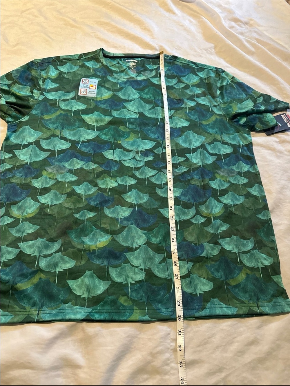 NWT Reel Legends Freeline Crew Stingray print Shirt XL - Picture 3 of 8